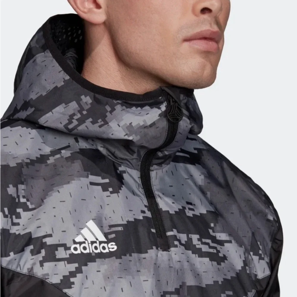 Adidas Black and Gray Camo Windbreaker NWT Size medium - Picture 14 of 16